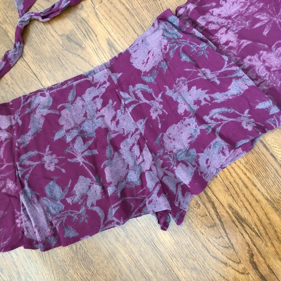 Free People Floral Tie Shorts - Picture 4 of 5